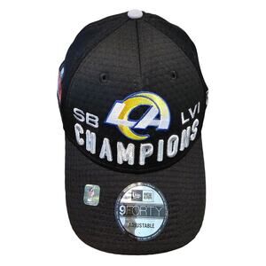 Los Angeles Rams Superbowl LVI Snapback Hat Cap NFL On Field Black New Era